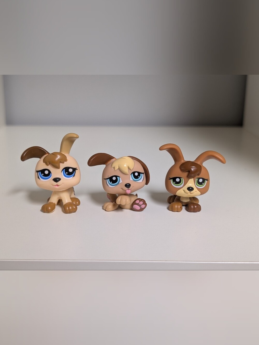 Littlest Pet Shop Puppy Pet Triplets Vintage Hasbro Collectible LPS Figures - Picture 3 of 4